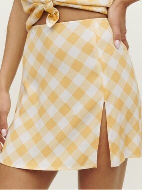 NWT✨Reformation Margot yellow bodie skirt